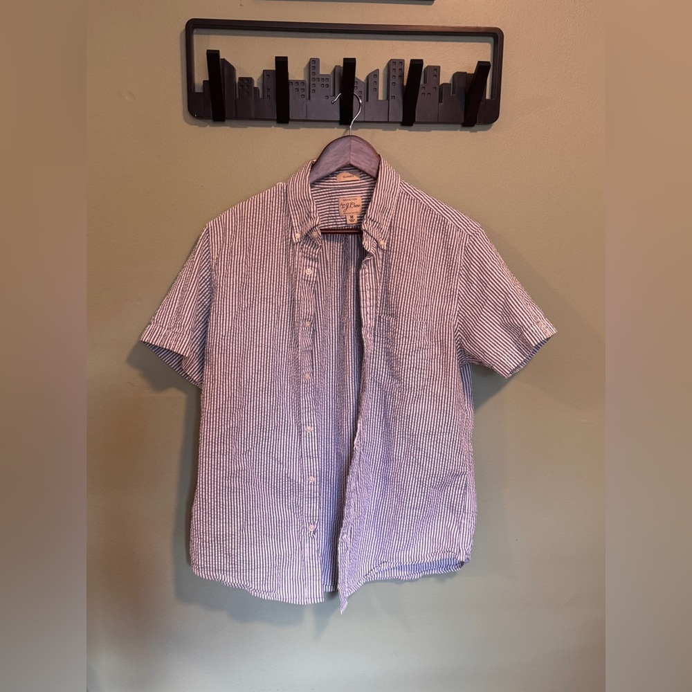 J.Crew Seersucker Short Sleeve Shirt